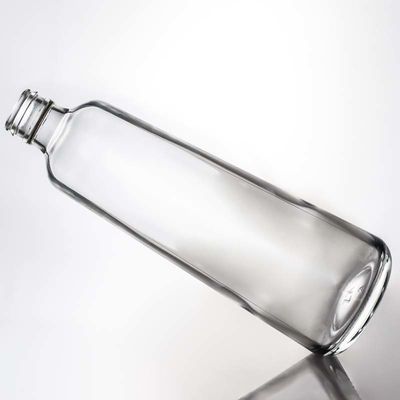 진 럼 보드카 위스키 580ml 1000ml를 위한 주문형 슈퍼 플린트 둥근 맑은 유리 병