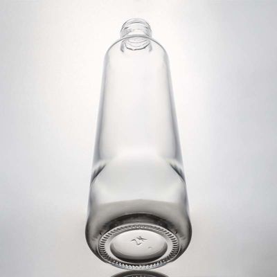 진 럼 보드카 위스키 580ml 1000ml를 위한 주문형 슈퍼 플린트 둥근 맑은 유리 병