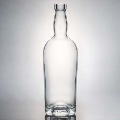 사용자 지정 로고 고 플린트 진 럼 술 유리 병 코크 700ml 800ml 1000ml