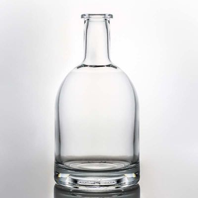 위스키 750ml 800ml 1000ml 맑은 플린트 무거운 베이스 유리 병과 나무 코크