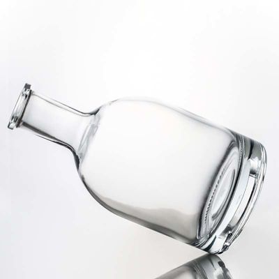 위스키 750ml 800ml 1000ml 맑은 플린트 무거운 베이스 유리 병과 나무 코크