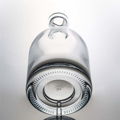위스키 750ml 800ml 1000ml 맑은 플린트 무거운 베이스 유리 병과 나무 코크