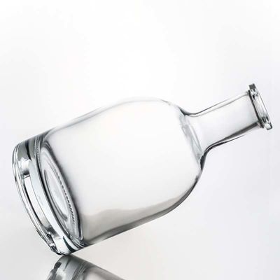 위스키 750ml 800ml 1000ml 맑은 플린트 무거운 베이스 유리 병과 나무 코크
