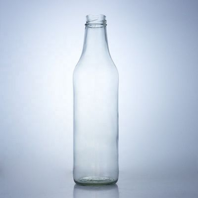 맑은 위스키 보드카 유리 병 독특한 650ml 특수 모양의 스크루 톱 마무리