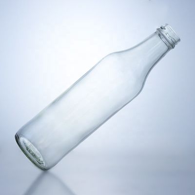 맑은 위스키 보드카 유리 병 독특한 650ml 특수 모양의 스크루 톱 마무리
