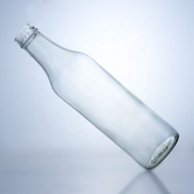 맑은 위스키 보드카 유리 병 독특한 650ml 특수 모양의 스크루 톱 마무리