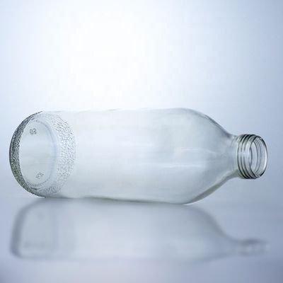 1020ml 투명한 유리 병, 스크루 캡과 독특한 모양