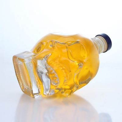 다른 음료 인기가있는 모양 투명 700ml 750ml 와이스키 럼 진 브랜디