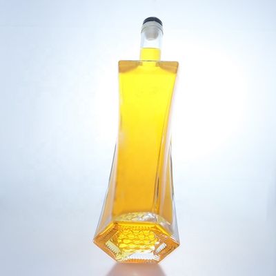 500ml 750ml 1000ml 스크루 캡이 있는 투명한 유리 병 산업용 음료 기본 재료 유리