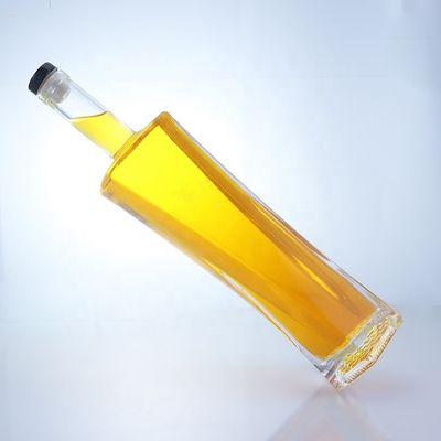 500ml 750ml 1000ml 스크루 캡이 있는 투명한 유리 병 산업용 음료 기본 재료 유리