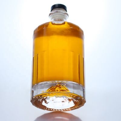 500ml 700ml 750ml 플린트 글래스 스피릿 진 위스키 보드카 브랜디 술 병 코크