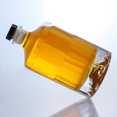 500ml 700ml 750ml 플린트 글래스 스피릿 진 위스키 보드카 브랜디 술 병 코크