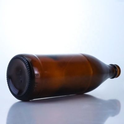 스크루 CAP 맥주 크라운 캡과 빈 유리 병 700ml 750ml 크리에이티브 작은 앰버 병