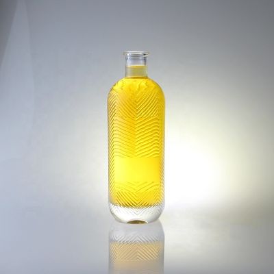투명 750ml 용량 500ml 용량의 코크가 있는 유리병