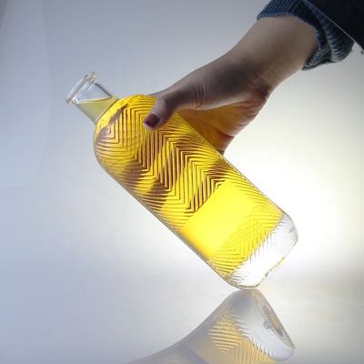 투명 750ml 용량 500ml 용량의 코크가 있는 유리병