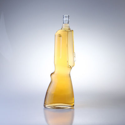 500ml 위스키 유리 병 총 모양 오픈 곰팡이 음료 산업용 700ml 보드카 병