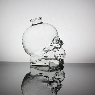 정교한 얼음 유리 두개골 얼굴 병