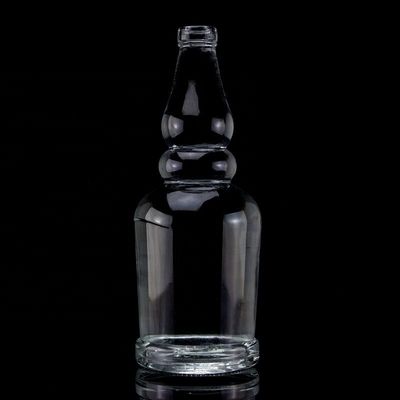 고품질의 소주용 750ml 유리 몸 조각 빈 술 병 500ml