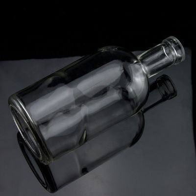 기본 재료 유리 술 병 500ml 700ml 750ml 코크 봉인 및 둥근 모양