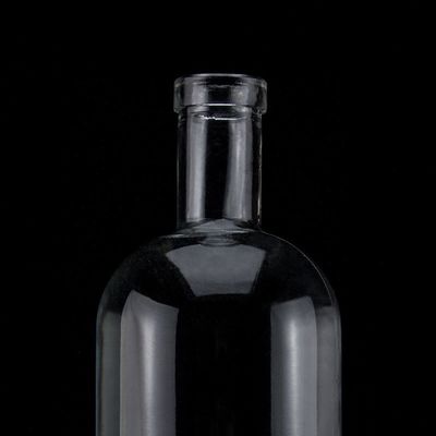 기본 재료 유리 술 병 500ml 700ml 750ml 코크 봉인 및 둥근 모양