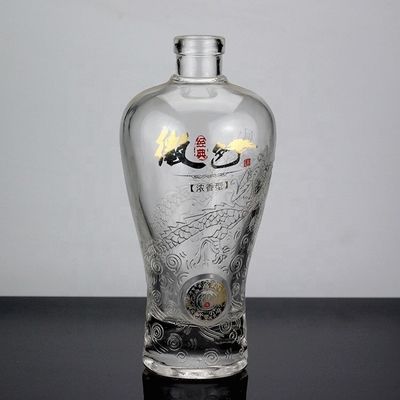 유리 밀폐형 CROWN CAP 500ml 750ml 약용 음료의 진센 음주 병