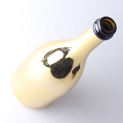 유리 몸소 재료로 만든 플라스틱 뚜?? 을 가진 주문 금 샴페인 유리 병