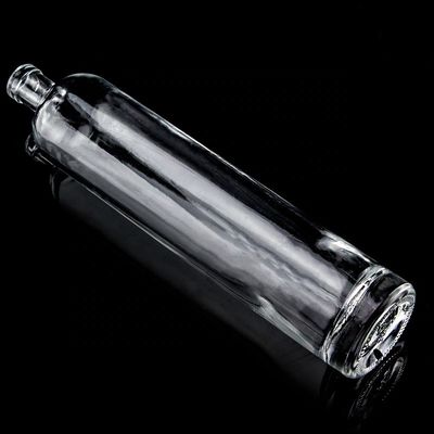 슈퍼 플린트 리커우를 위한 맞춤형 750ml 두꺼운 바닥 직선형 유리병