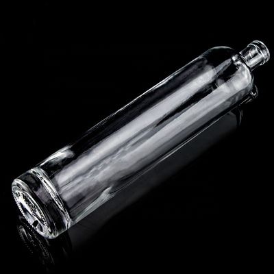 슈퍼 플린트 리커우를 위한 맞춤형 750ml 두꺼운 바닥 직선형 유리병