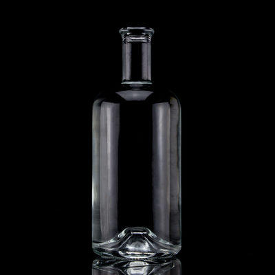 음료용 유리 병 750ml 용량 산성 경사 표면 유리 재료