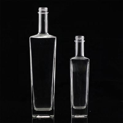 선명 또는 맞춤형 유리 병 250ml 500ml 700ml 750ml 정사각형 유리 술 병