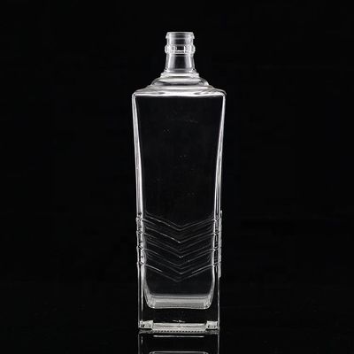 선명 또는 맞춤형 유리 병 250ml 500ml 700ml 750ml 정사각형 유리 술 병