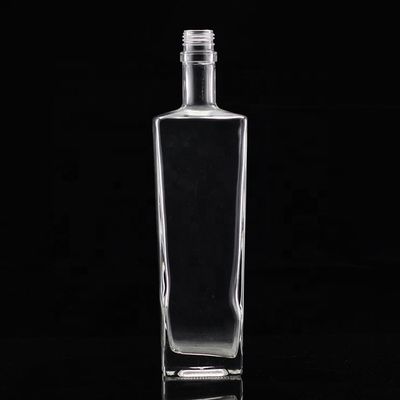 선명 또는 맞춤형 유리 병 250ml 500ml 700ml 750ml 정사각형 유리 술 병